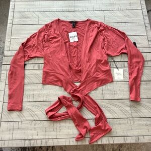 Long sleeve wrap top